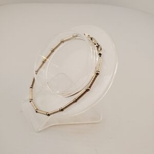 Sterling Silver Tube & Ball Bracelet